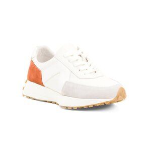 GELATO Burnt Orange Leather Freelance Trainers